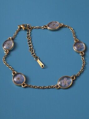 Forget-Me-Not Resin Bracelet